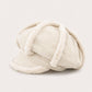 Corduroy Newsboy Cap Faux Fur Trim Baker Boy Hat Warm Casual Style