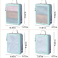 Travel Packing Cubes Set with Mesh Front Panel Zipper Storage Bags Lightweight Luggage Organizer Multi Size Set