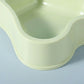 Plastic Bone Shaped Double Pet Bowl for Food and Water