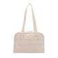 Women's Quilted Shoulder Tote Bag with Front Pocket and Zipper Closure