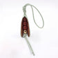 Pea Pod Bag Charm with Bead Detail and Loop Attachment