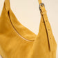 Faux Suede Slouchy Hobo Shoulder Bag
