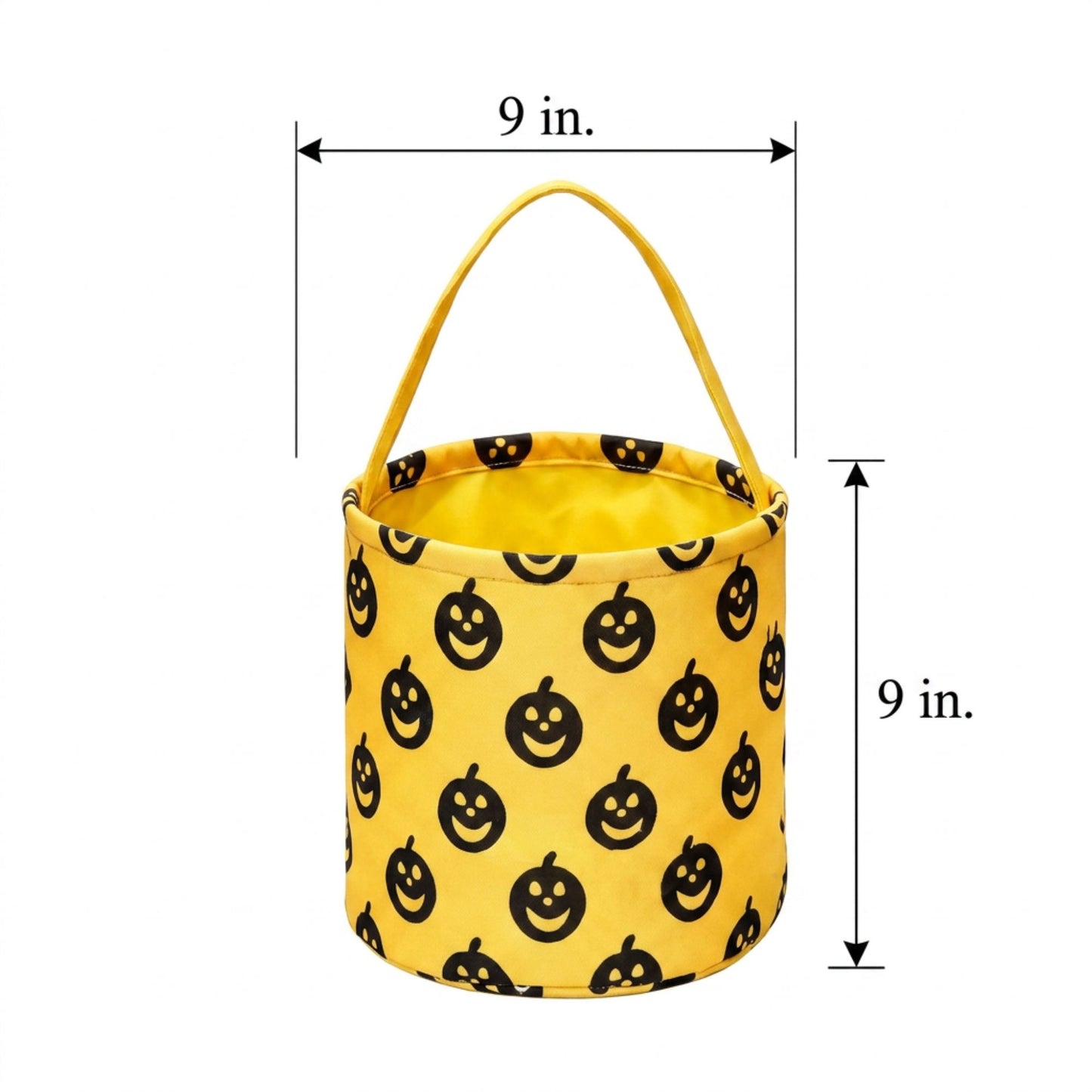 Halloween Trick or Treat Candy Bucket Foldable Goody Basket with Handle