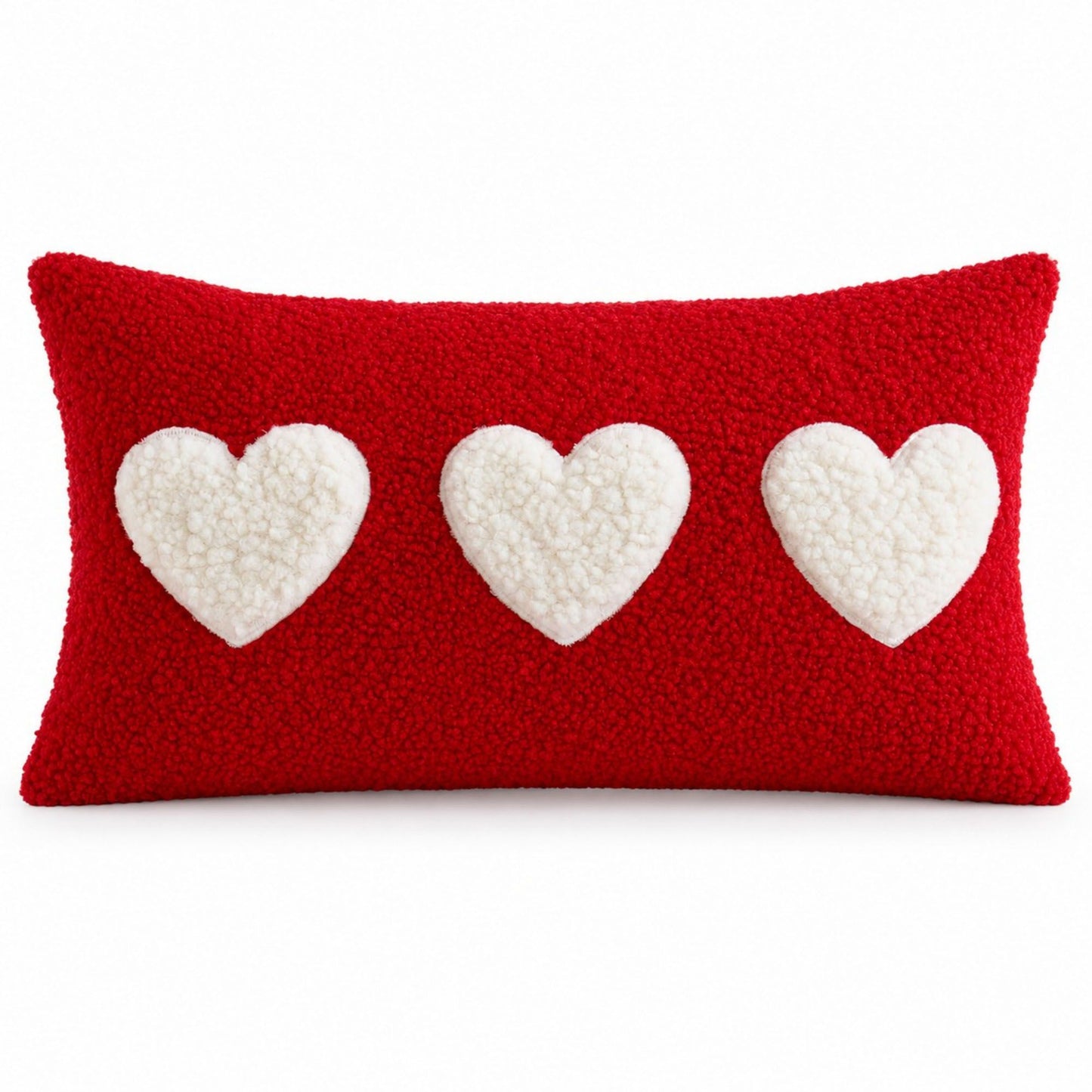 Heart Tufted Decorative Throw Pillow Cover 11.8 x 19.7 in (Single Piece)