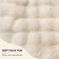 Double Sided Plush Faux Fur Throw Pillow Cover 18 x 18 Inch Bubble Texture