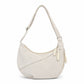 Corduroy Crescent Crossbody Bag with Adjustable Strap and Zip Pockets