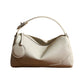 Pebbled Leather Satchel Bag with Top Handle Adjustable Crossbody Strap and Zipper Closure