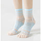 2 Pairs Women's Breathable Five-Toe Socks with Arch Support and Anti-Odor Lycra Stretch for Casual or Active Wear