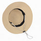 Women's Woven Floppy Sun Hat with Wide Ribbon Knot Detail and Curved Brim