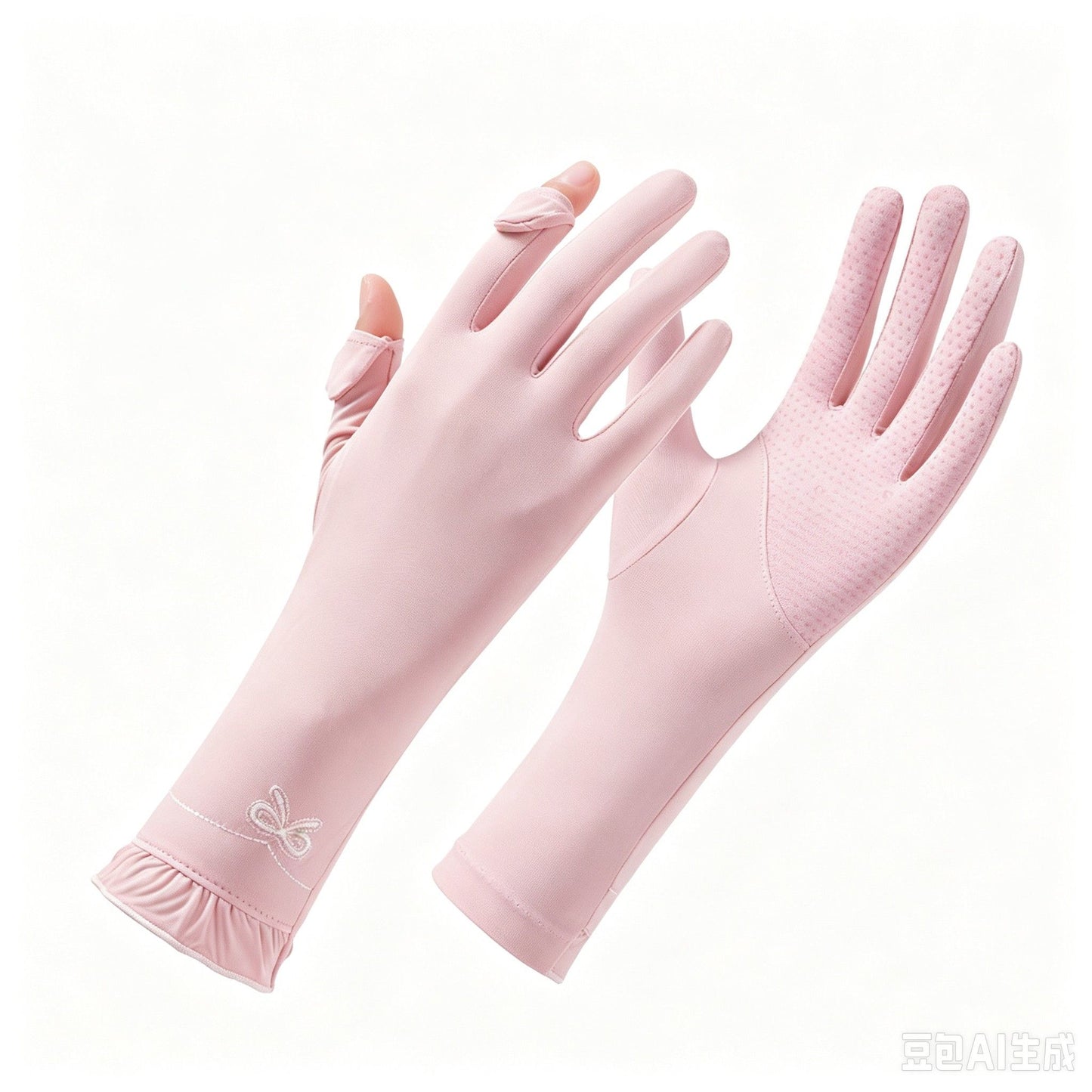 Long Cuff Fingerless Sun Protection Cycling Gloves