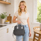 Insulated Lunch Tote Bag with Front Pocket and Adjustable Shoulder Strap