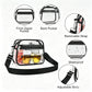 Clear Stadium Crossbody Bag with Front Zipper Pocket, Adjustable Strap and Medium Transparent Design