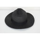 Wide Brim Straw Fedora Sun Hat with Black Band Lightweight Packable Summer Panama Hat for UV Protection