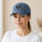 Cotton Baseball Cap with Eagle Embroidery Adjustable Strap Casual Everyday Hat