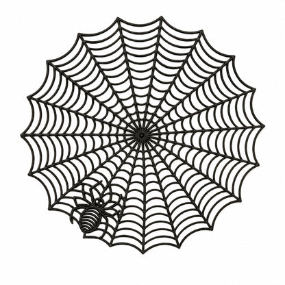 Halloween Spiderweb PVC Waterproof Non-Slip Placemat