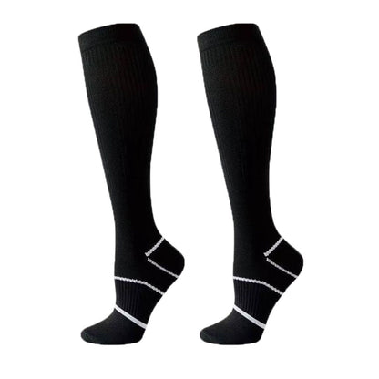Knee High Compression Socks with Arch Support and Stretch Fit for Running and Recovery 2-Pack
