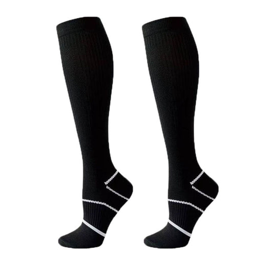 Knee High Compression Socks with Arch Support and Stretch Fit for Running and Recovery 2-Pack
