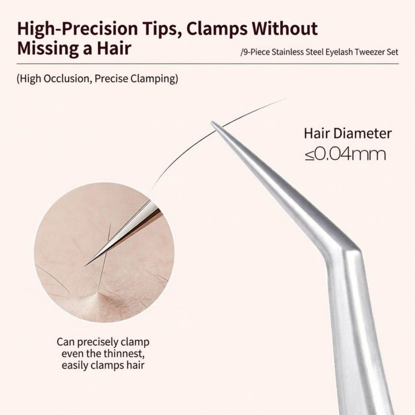 Precision Stainless Steel Tweezers Set with Multiple Tip Styles for Detailed Grooming and Craft Use