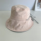 Wide Brim Bucket Sun Hat with Tie Strap