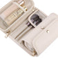 Travel Makeup Brush Organizer with Zippered Pouch