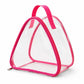 Clear Triangular Lunch Bag with Zipper Closure and Top Handle