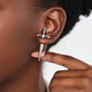 Women's Swords Drop Earrings with Crystals