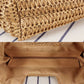 Woven Straw Tote Bag with Shoulder Straps Lightweight Crochet Knit Everyday Carry Tote Bag