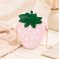 Strawberry Shaped Crossbody Bag with Chain Strap and Zip Closure