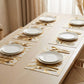 4 Piece Floral Placemat Set Metallic PVC Heat Resistant Table Mats for Dining Table