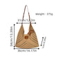 Woven Crochet Shoulder Bag with Leather Strap Slouchy Hobo Handbag Lightweight Knit Tote