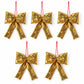 5pc Shimmering Christmas Bow Hanging Ornaments