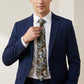 Men's Paisley Tie Gift Set with Matching Pocket Square Cufflinks and Silver Tie Clip