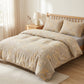 3-Piece Cotton Bedding Set with Duvet Cover and Pillowcases Soft Washed Fabric Botanical Floral Print