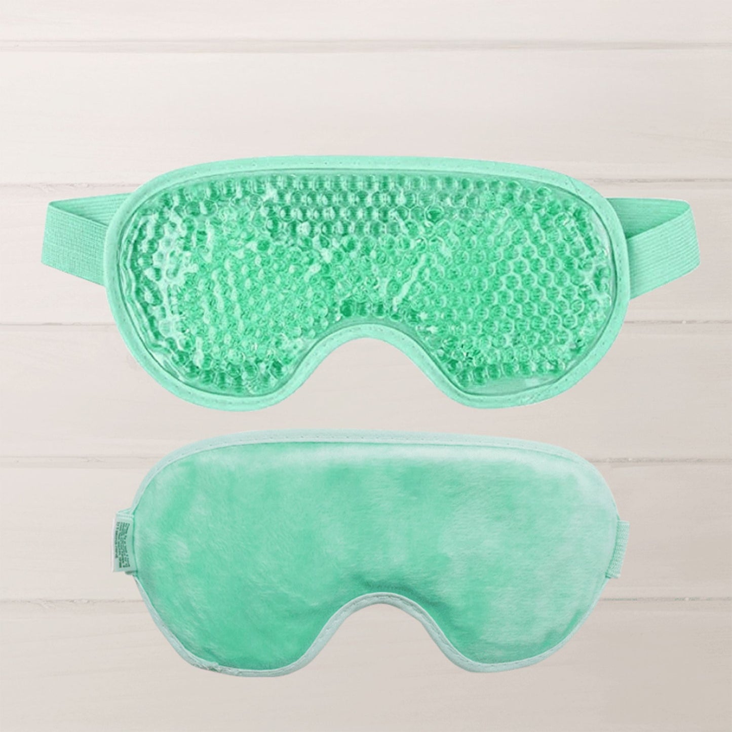 Reusable Gel Bead Eye Mask Hot and Cold Compress with PVC Exterior Adjustable Strap Design