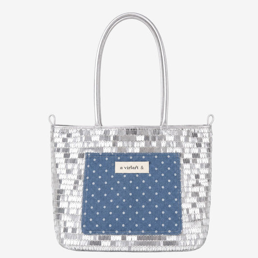 Sequined Mini Handbag Small Square Crossbody Bag for Women