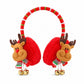 Christmas Santa Plush Earmuffs with Jingle Bell Accents