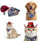 Pet Bandana Scarf Floral Pattern with Hat Accessory for Dogs and Cats