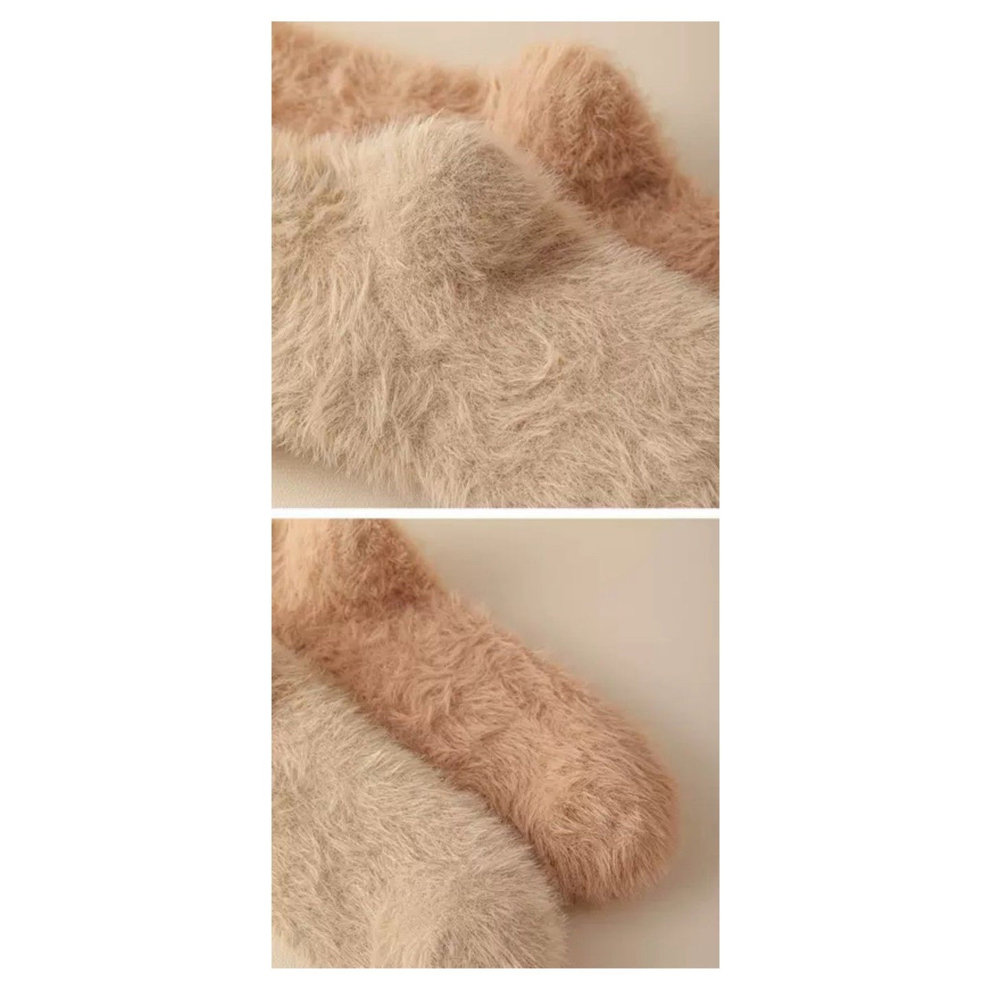 3-Pair Ultra-Plush Fuzzy Crew Socks with Soft Textured Finish US 5¨C10