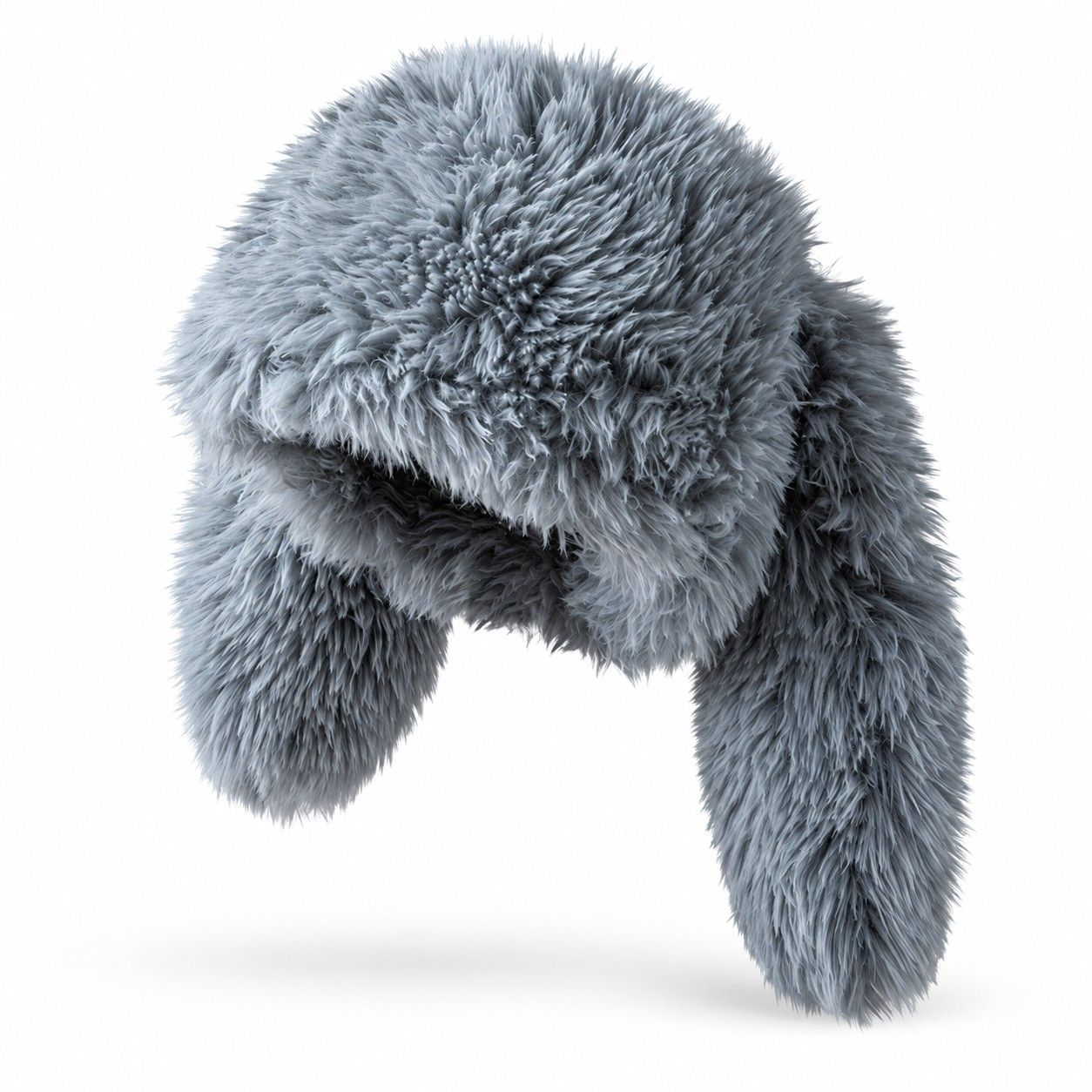 Faux Fur Trapper Hat Long Ear Flaps Plush Winter Hat