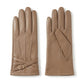 Faux Leather Winter Gloves with Crisscross Wrist Strap and Full Finger Design 9.4 x 3.3in
