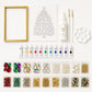 DIY Jeweled Christmas Tree Art Kit with Frame and Craft Supplies