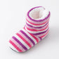 Striped Fuzzy Slipper Boots  US 5-10.5
