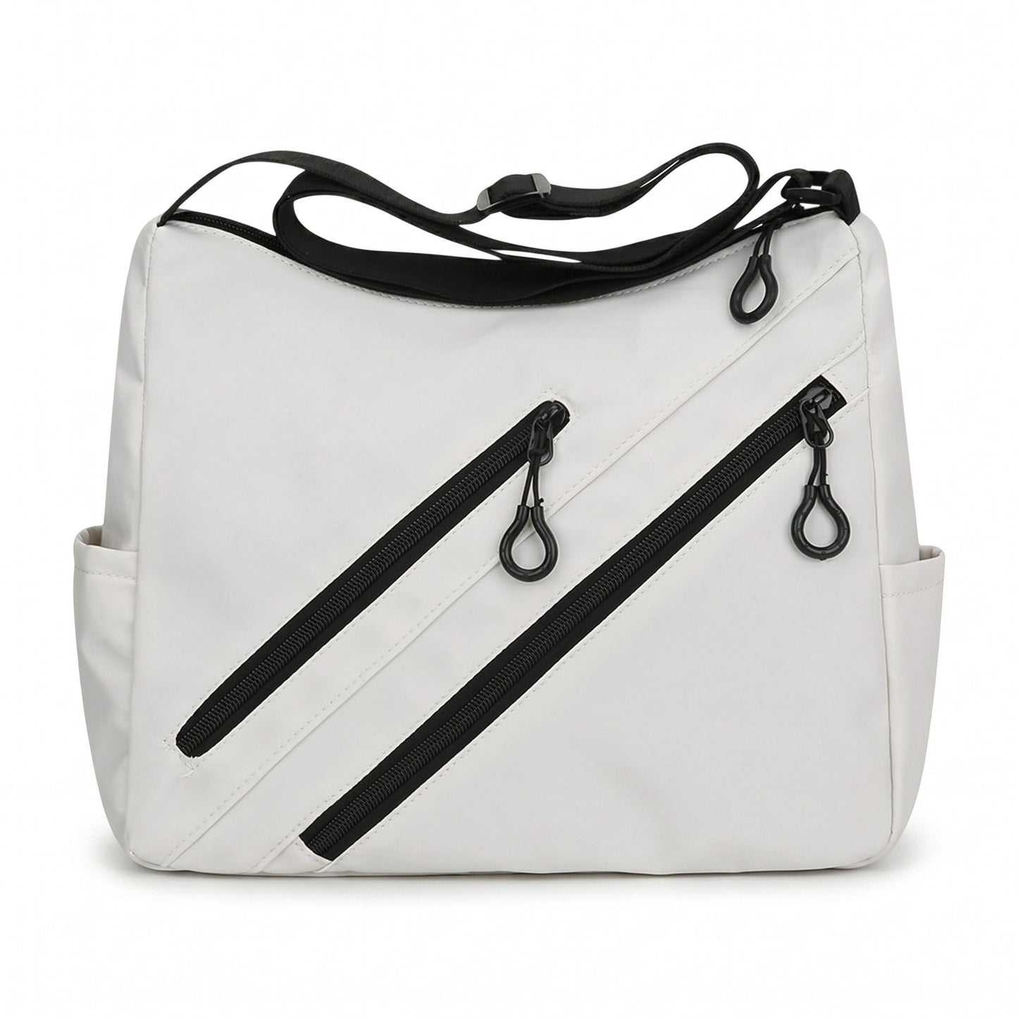 Large Nylon Crossbody Messenger Bag Adjustable Strap Multi Pocket Everyday Shoulder Bag