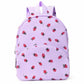 Printed Ribbed Mini Backpack with Front Pocket