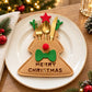 4pk Christmas Tree Santa Silverware Holders