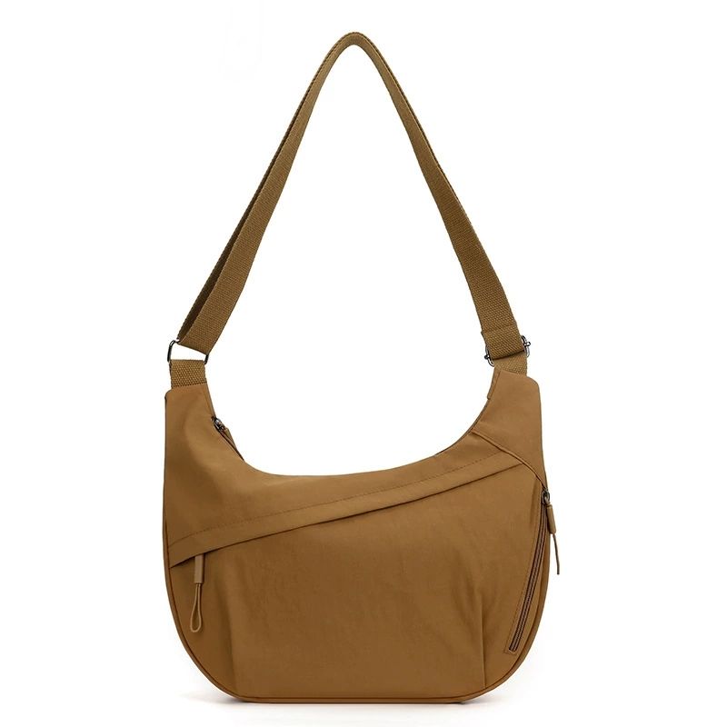 Nylon Crossbody Bag with Adjustable Strap Lightweight Shoulder Sling Bag with Zip Pockets