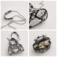 Clear PVC Mini Crossbody Satchel Bag with Print Trim and Chain Strap