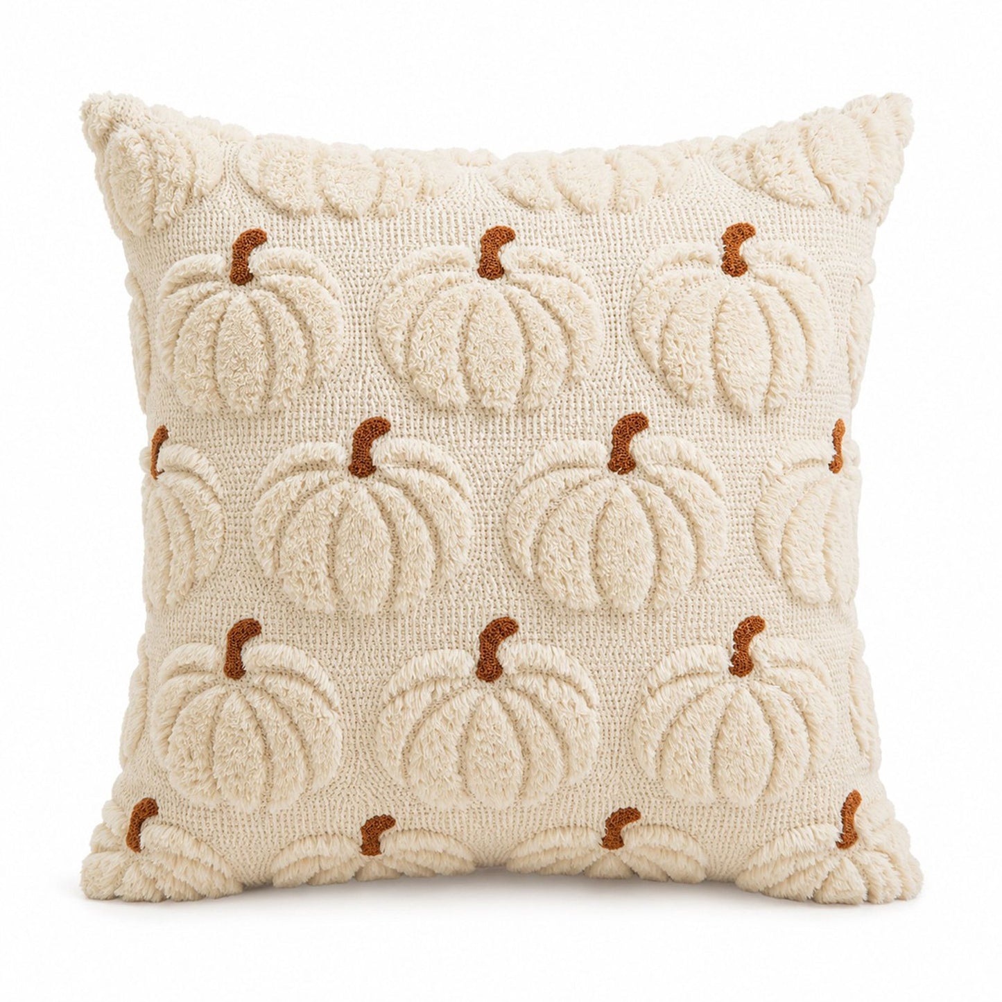 Textured Pumpkin Decorative Throw Pillow Cover for Sofa Bed Chair Fall Decor