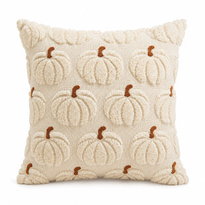 Textured Pumpkin Decorative Throw Pillow Cover for Sofa Bed Chair Fall Decor