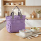 Reusable Lunch Bag with Drawstring Closure and Front Pocket Lightweight Thermal Food Tote